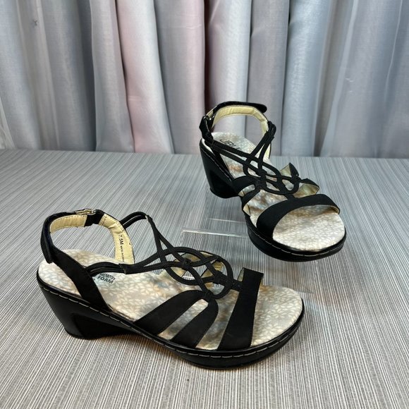 JBU by Jambu Gigi Wedge Sandals, Black 7.5 - Picture 1 of 13